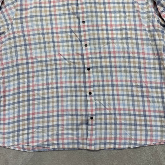 Peter Millar Shirt Men's 2XL White Button Down Shirt Plaid Checkered Long Sleeve - Picture 3 of 13